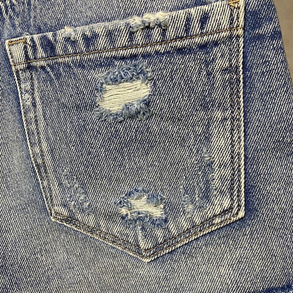 BlankNYC Distressed Denim Shorts in HOLLYWEIRD Fringe Button Fly Size 26 NWT - Picture 7 of 8